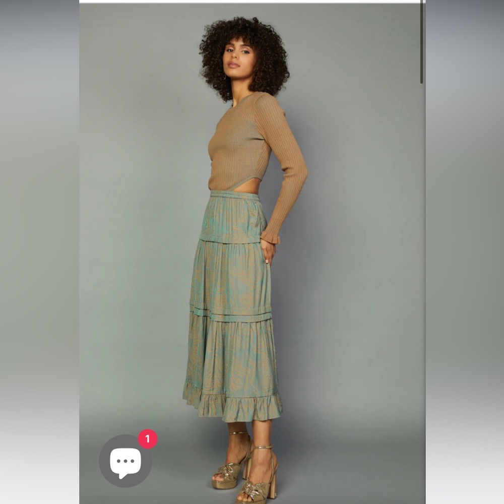 Current air ribbed cutout midi dress.